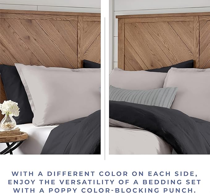 Kotton Culture 120"x98" 3 Pc Oversized King Duvet Cover Set 100% Egyptian Cotton - 600 TC Comforter Cover, Zipper Closure & Corner Ties - Fits Large King Inserts (Oversized King,Blended Grey)