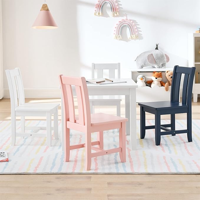 MUSEHOMEINC Kids Table for Toddlers, Children Wooden Table for Playing or Activity, Activity Table for Children/Kids Wooden Table/Preschool Furniture/Gift for Boys Girls. (1, White, Table)