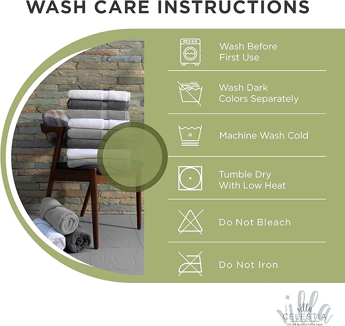 100% Cotton Hand Towel Set of 2, (16 x 28 inches) Sustainable, Soft, Highly Absorbent, Quick Drying, Combed Cotton Hand Towels Pack of 2 Ideal for Hotels, Spa, Bathroom, Dorm, Sage