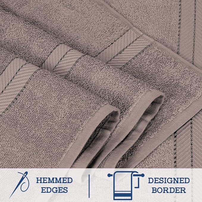 Casa Lino Bath Sheets Set Extra Large - 100% Cotton Extra Large Bath Towels - Highly Absorbent & Quick Dry Oversized Towels for Adults - 60" x 30" - Pack of 2 - (Brown)