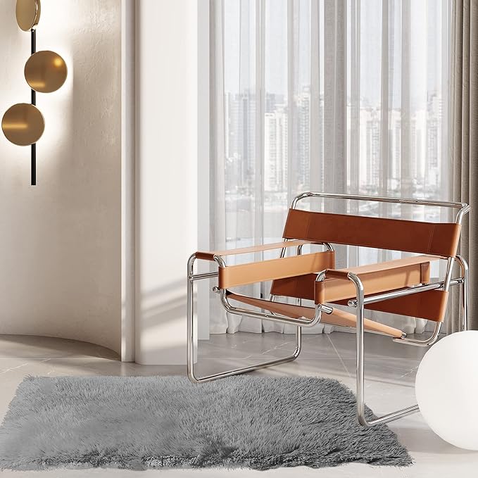 TTLOJ Rectangle Rug for Play Tent, Decorative Area Rug, Fluffy Soft Mat Pad for Kids' Playhouse, Nursery, Children's Room Decor, Dormitory Velvet 50.5" Lx38.5" W Gray