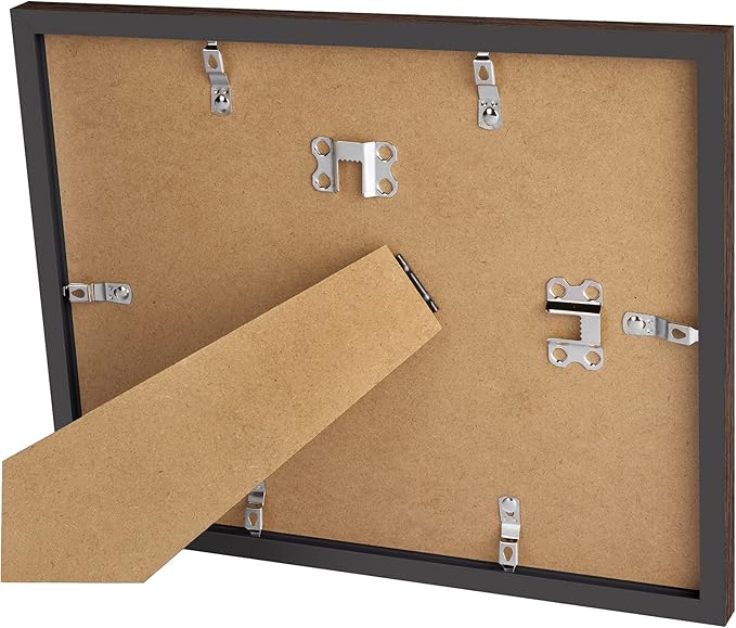 upsimples Certificate Frame with High Definition Glass, 8.5 by 11 Picture Diploma Document Frames for Wall and Tabletop, Brown 5 Pack