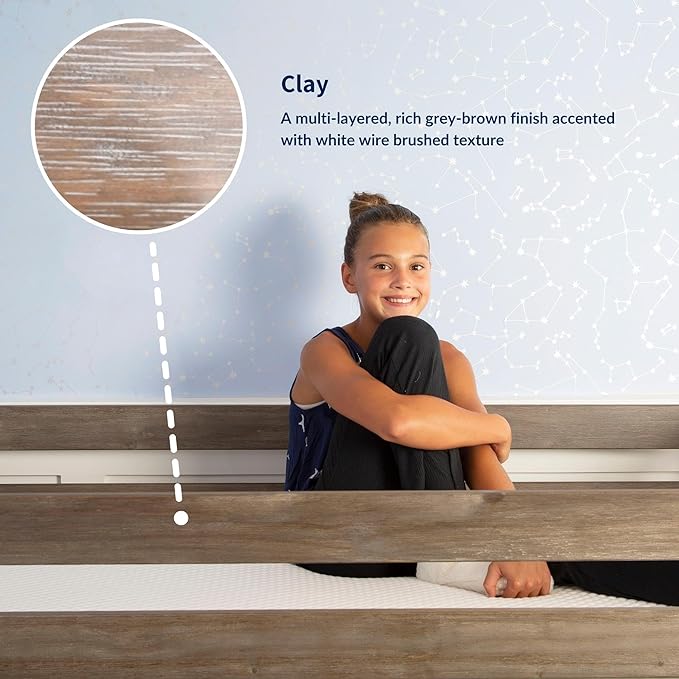 Max & Lily Solid Wood Desk, 40 Inches, Clay