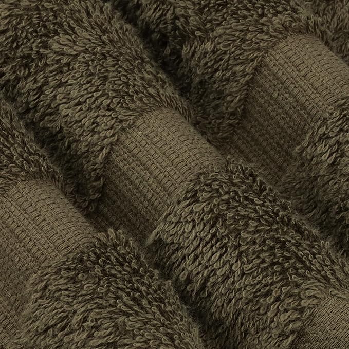 Chakir Turkish Linens 100% Cotton Premium Turkish Towels for Bathroom, 2 Large Bath Towels, 2 Hand Towels, 2 Washcloths (6-Piece Towel Set, Cocoa)