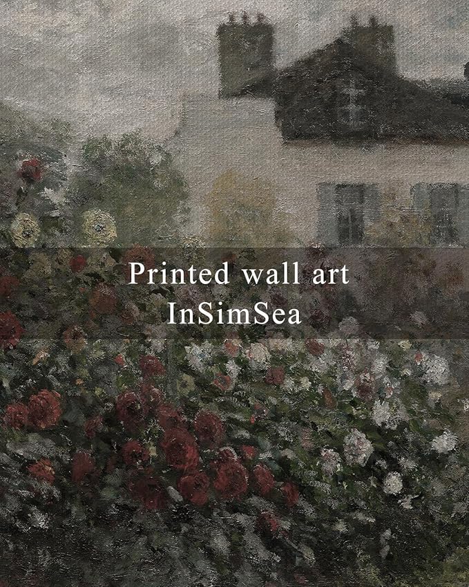 InSimSea Framed Canvas Wall Art, Vintage Decor for Home, Large Landscape Farmhouse Art, Cottagecore Bedroom Kitchen Bathroom Decor, 20"x30"