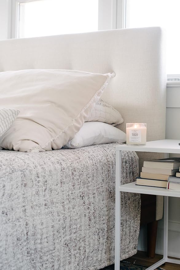 PERIPETI Home Winter Citrus Scented Candle, Wooden Wick β 8.5oz Natural Soy Wax for Energizing Aromatherapy, Long-Lasting Burn