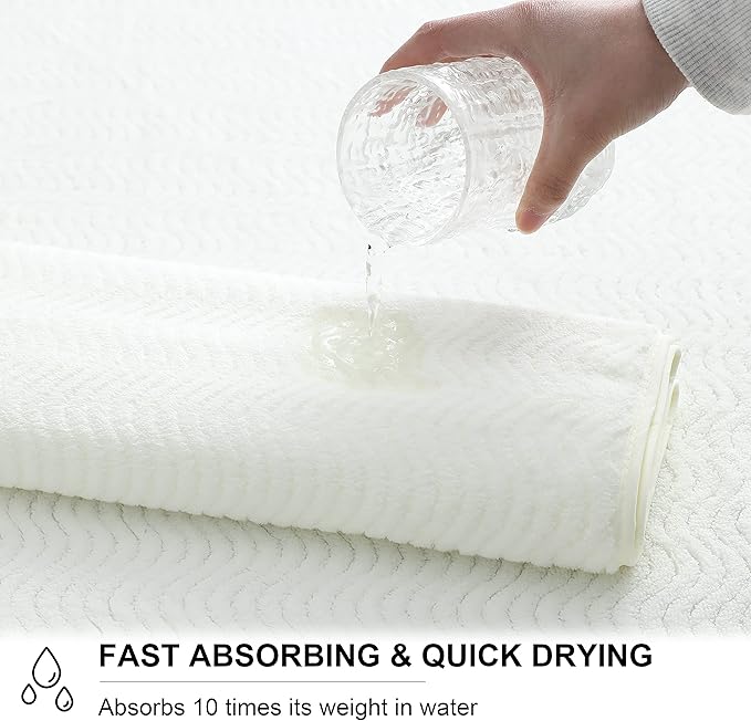 Ultra Soft Bath Towel Set of 4, Beige Extra Large Textured Microfiber Luxury Towels 35x70 in, Quick Dry, Highly Absorbent, Fluffy, Oversized, for Bathroom Shower Pool Hotel Beach