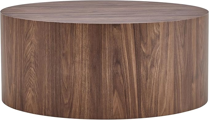 Modern Coffee Table,27.5Inch Round Top Tea Table,Living Room Center Table with Texture for Living Room,Office,Apartment
