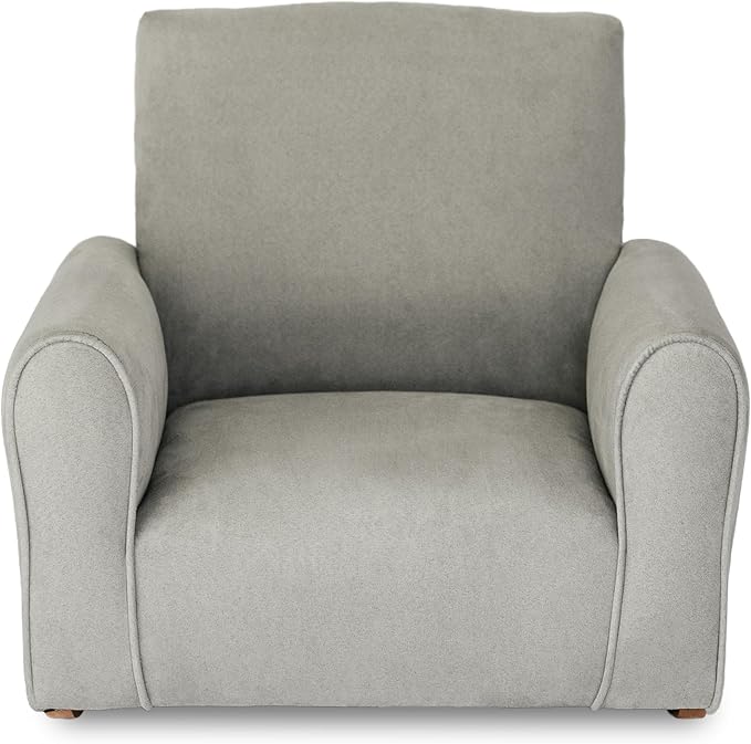 Kid Rocking Chair for Toddlers, Child Chair for Little Kids, Upholstered Toddler Armchair for Children, Comfy and Cute Little Kid Chairs (Rockers, Grey)