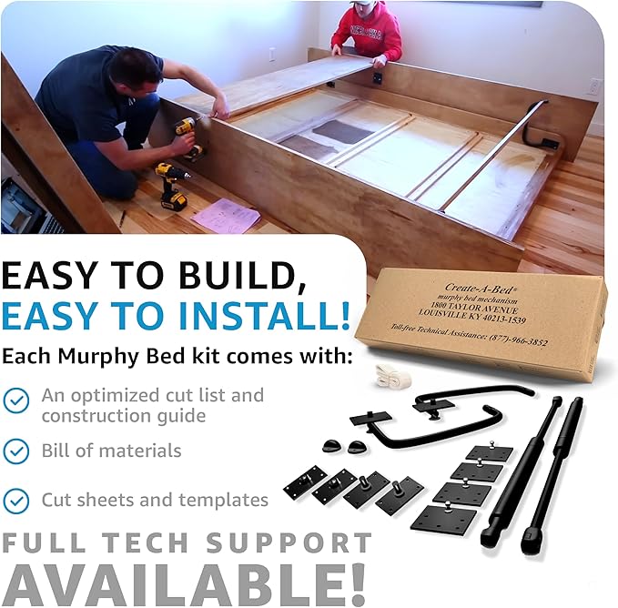 Create-A-Bed Full Size Deluxe Murphy Bed Kit, Vertical