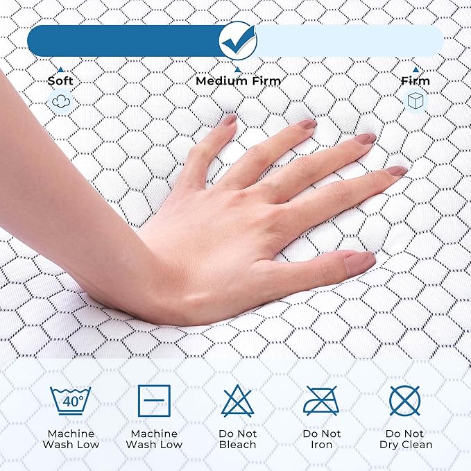 Odorless Foldable Mattress Single Size 75" x 25" x 6", 6 Inch Folding Foam Mattress with Storage Bag, Trifold Memory Foam Mattress for RV, Guest Bed