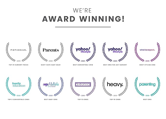 Delta Children Canton 4-in-1 Convertible Crib - Easy to Assemble, Grey