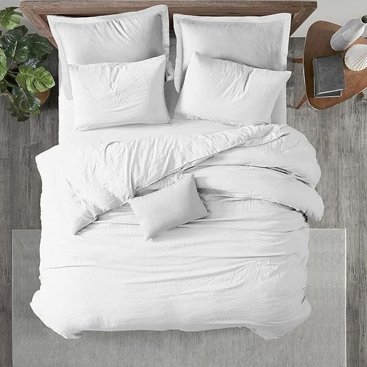 Kotton Culture 3 Pc Queen Size Duvet Cover Set -100% Egyptian Cotton Sateen 600 Thread Count Ultra Soft Premium Durable Comforter Cover Zipper Closure & Corner Ties (White, Queen/Full 90" X 90")