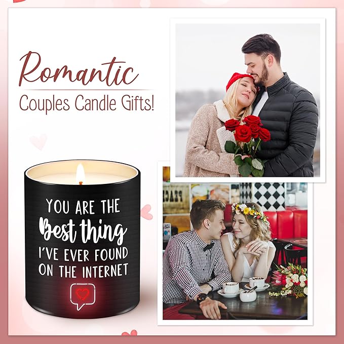 Romantic Candles Gifts for Her Him - Long Lasting Vanilla Lavender Scented Candle 10 Oz - Anniversay Wedding Gifts for Wife Husband Girlfriend Boyfriend, Birthday Presents for Women
