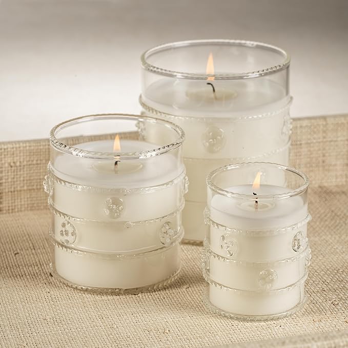 Zodax Grand Casablanca Glass Jar Scented Candle for Home Decor - Single-Wick Candle Ideal for Kitchen and Bathroom - Makes a Great Gift for Women and Men - Lily of The Valley - 12 Oz.