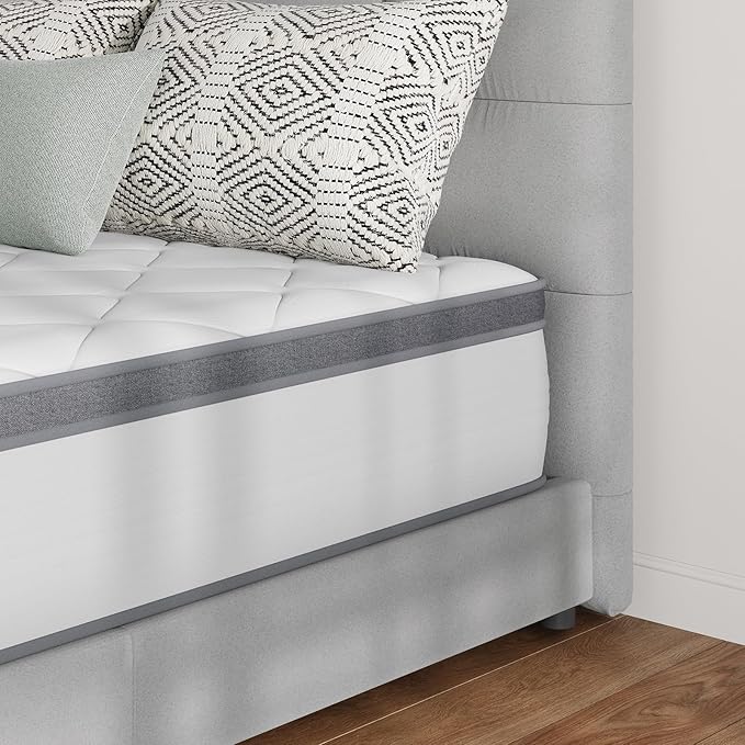 Novilla Queen Mattress, 12 Inch Hybrid Mattress Queen Combine Innerspring and Comfort Foam Layer, Pressure Relief & Motion Isolation, Medium Firm Feel