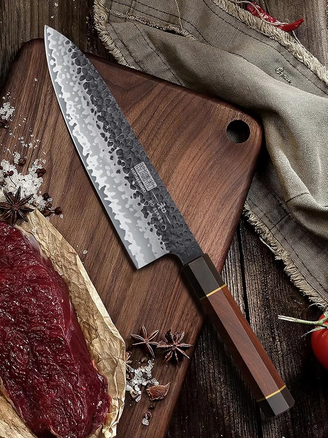 3 Pieces Knife Set, Professional High Carbon Steel Kitchen Knives Set, Ultra Sharp Japanese Chef Knife Set with Ergonomic Handle & Gift Box