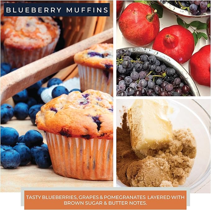A Cheerful Giver - Blueberry Muffins Baby Scented Glass Jar Candle (6oz) with Lid & True to Life Fragrance Made in USA