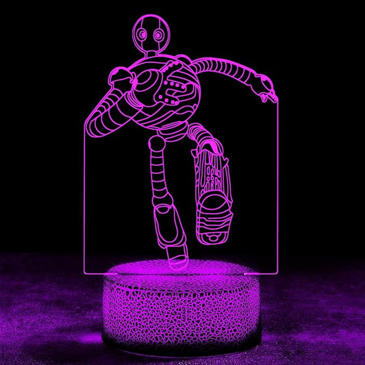 The 3D Robot Lamp Touch-Control Night Light Multi-Color LED Desk Lamp Decoration for Kids’ Rooms,Ideal for Christmas Gifts,Birthdays,and Holiday Décor