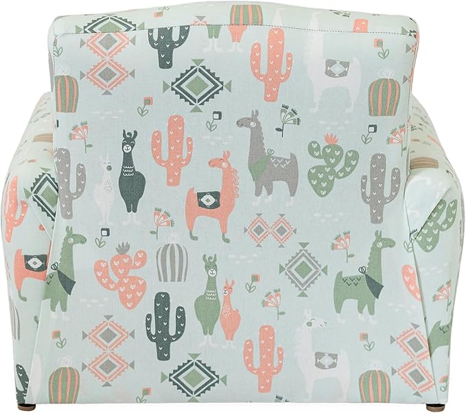 Kid Rocking Chair for Toddlers, Child Chair for Little Kids, Upholstered Toddler Armchair for Children, Comfy and Cute Little Kid Chairs (Rockers, Llama Print)