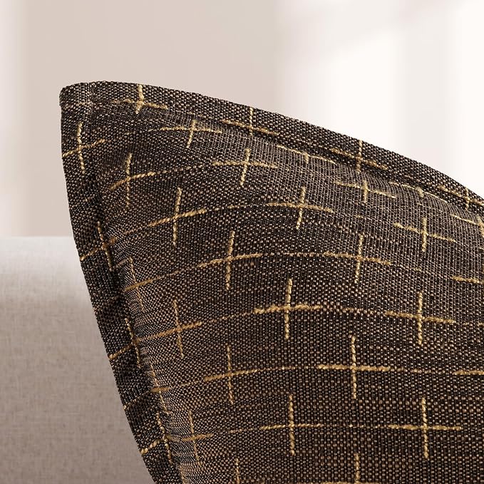 ZWJD Pillow Covers 26x26 Set of 2 Soft Polyester Textured Pillow Covers with Stylish Flange Edge Cozy Farmhouse Throw Pillows for Couch Bed Sofa Living Room
