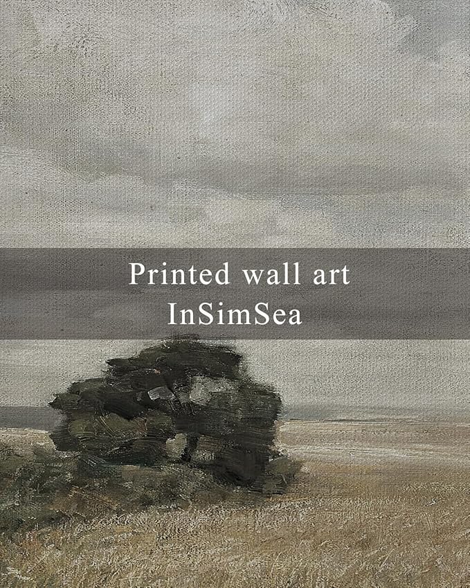 InSimSea Framed Canvas Wall Art - Vintage Decor, Large Landscape Prints, Mid Century Modern & Rustic Farmhouse Bedroom Decor, 20"x30"