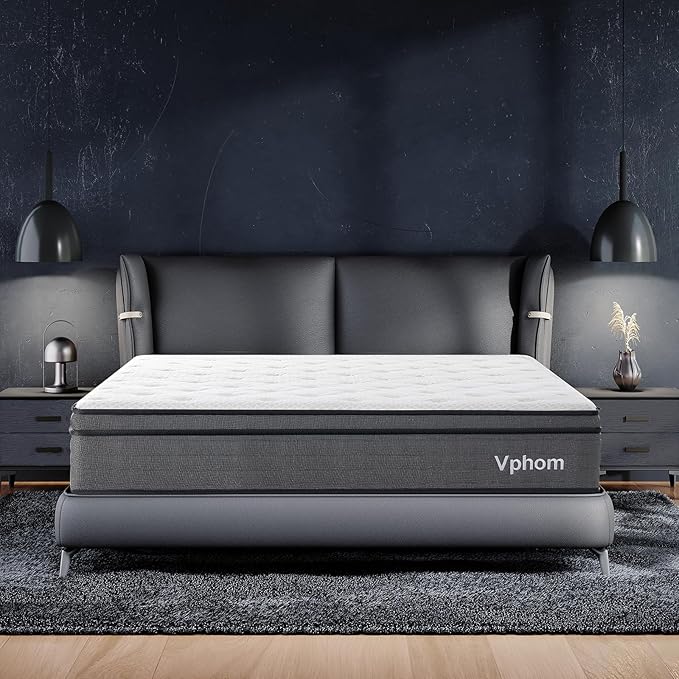 12 Inch King Mattress in a Box - Hybrid King Size Mattress with Pocket Springs for Ultimate Comfort, Medium Firm Support for Pressure Relief, No Pilling,Breathable,CertiPUR-US Certified