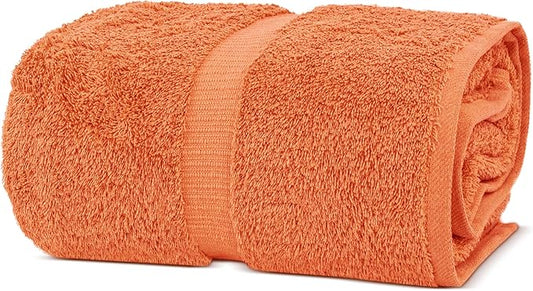 Chakir Turkish Linens 100% Cotton Premium Turkish Towels for Bathroom | 35'' x 70'' (1-Piece Bath Sheet, Coral)