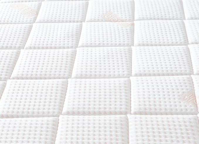 Sweet Home Stores Salia 12" Twin Hybrid Mattress – Medium Firm Support, Rock Salt-Infused Cover, Motion-Isolating Pocket Coils, CertiPUR-US® Certified, Fiberglass-Free, Made in USA, Bed in a Box