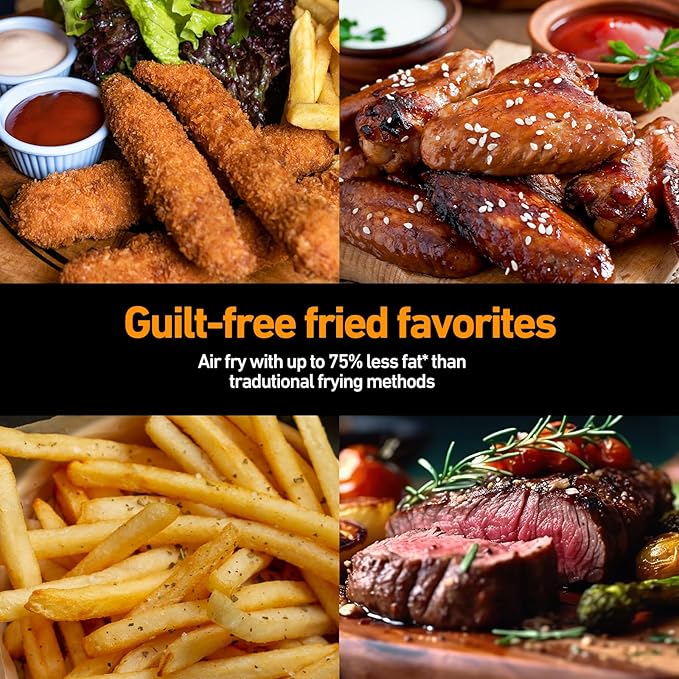 Panana Air Fryer 9.5 Quart Air Fryer with Dual Basket for Quick and Easy Meals, 8 Pre-set Function Air Fryer for Family and Childern, Christmas Gift New Year Gift