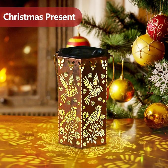 Styleonme Cardinal Lover Solar Light, Mother's Day Lantern Gift for Mom Grandma Women Sister, Hanging Image Cardinals Lanterns, Yard Corridor Garden Decor, Thanksgiving Day, Birthday Gifts