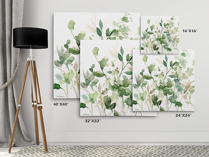 Wexford Home Sage Garden I Gallery Wrapped Canvas Wall Art, 10x10,