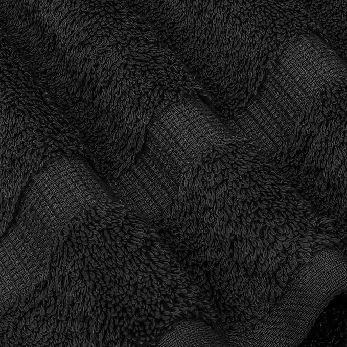 Chakir Turkish Linens Premium Cotton Absorbent Turkish Towels (Washcloths - 12 Piece, Black)