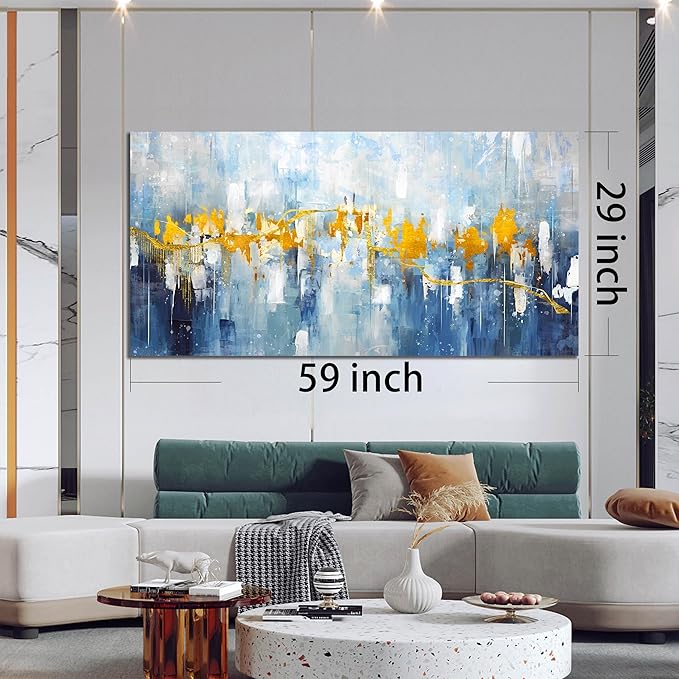 ZHAOSHOP Large Wall-Art for Living Room - Abstract Artwork for Walls - Modern Painting Wall Art Ready to Hang Size 29" x 59"