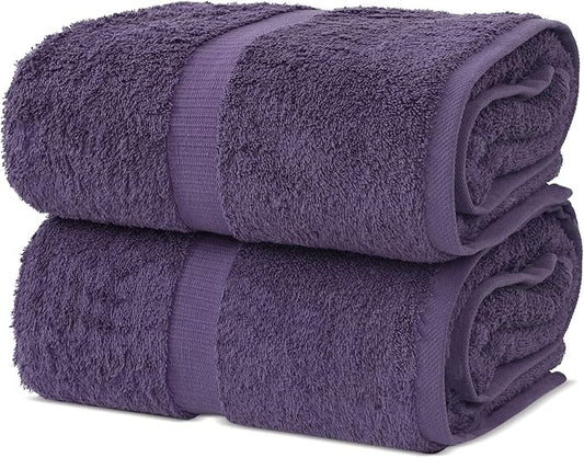 Chakir Turkish Linens, 100% Cotton Premium Quality Turkish Bath Sheets (35''x70'' Large Bath Sheet Towels - Plum)
