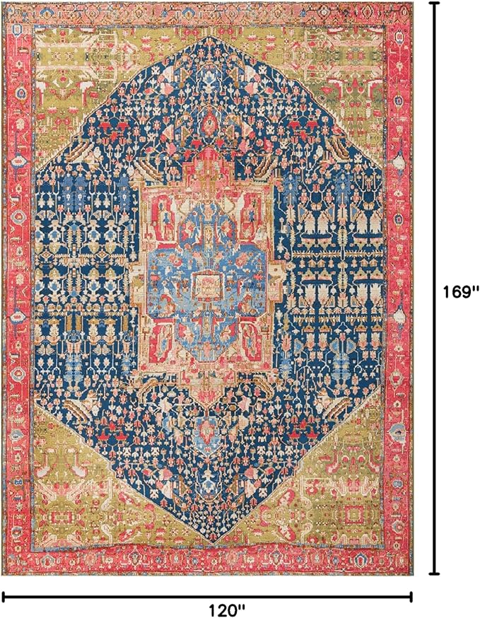 Unique Loom Outdoor Traditional Collection Area Rug - Limon (10' x 14' 1" Rectangle Multi/Red)