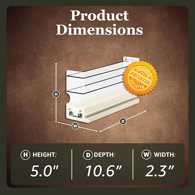 Vertical Spice Narrow Spice Rack - Sliding Spice Jars Organizer - Pantry Organizers & Storage - Slide Out Drawers for Kitchen Cabinets - Seasoning Caddy (2.3" W x 5.0" H x 10.6" D, Assembled)