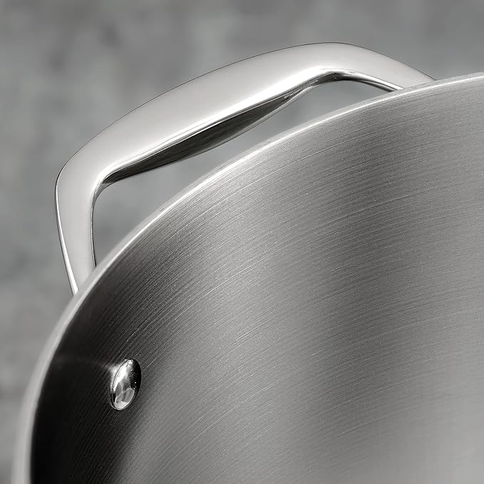 Tramontina Signature Tri-Ply Clad Stainless Steel 3-Quart Braiser Pan with Lid, Induction-Ready, Dishwasher-Safe, NSF-Certified, Made in Brazil