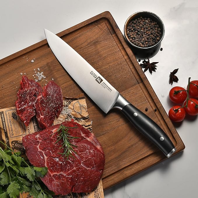 Arcelor 14 Piece Exclusive German Steel Non-Slip Handles Knife Set with Solid Wood Block …