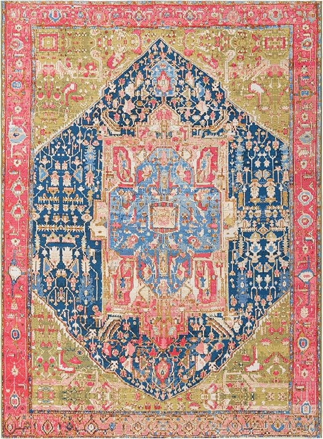 Unique Loom Outdoor Traditional Collection Area Rug - Limon (7' 10" x 11' Rectangle Multi/Red)