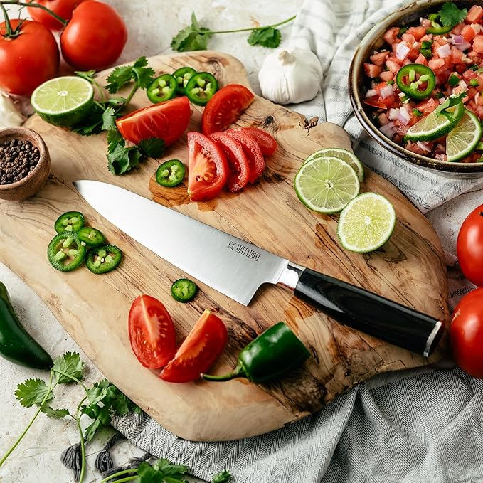 Yatoshi Kitchen Knife Set - 7 Piece, Ultra Sharp High Carbon Stainless Steel, Hidden Tang with Pakkawood Handles