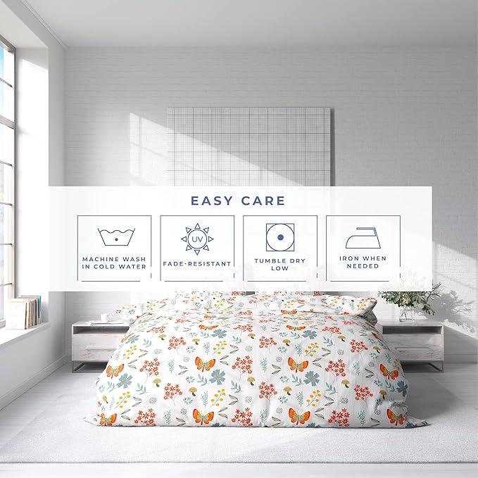 Kotton Culture 3 Pc Twin Size Duvet Cover Set- 100% Egyptian Cotton Sateen 600 TC Ultra Soft Premium Durable Comforter Cover Zipper Closure & Corner Ties (Rain Forest, Twin/Twin XL 68" X 90")