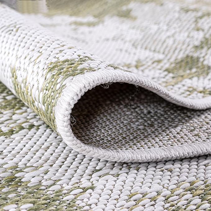 Keen Home Design Terrace Outdoor Area Rug - 5x8 Washable Indoor/Outdoor Rug for Patio, Kitchen, Balcony, Beach, Garden, Deck and Porch, Size: 5'3"x7'7"