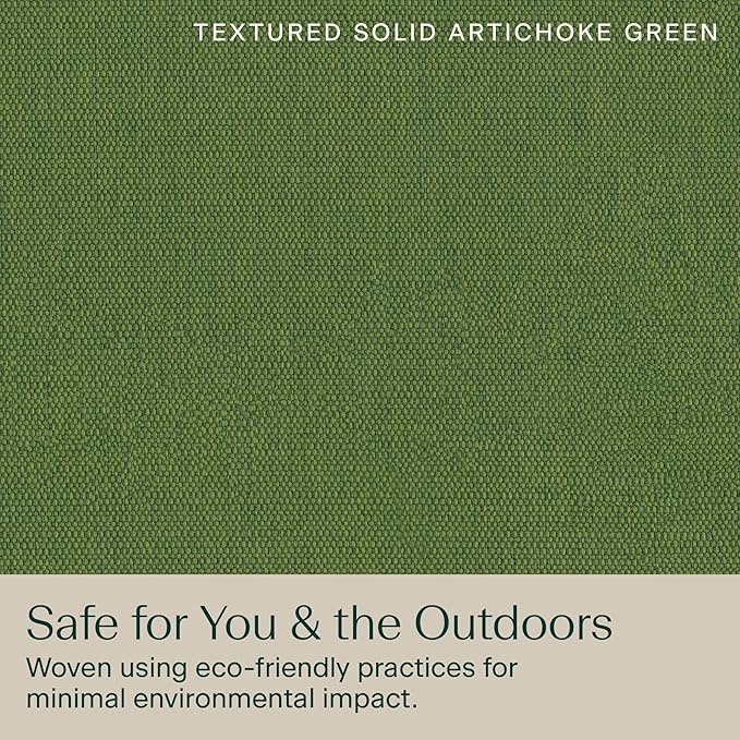 Honeycomb Outdoor Deep Seat, 24 x 23, Textured Solid Artichoke Green Chair Cushion for Patio Furniture