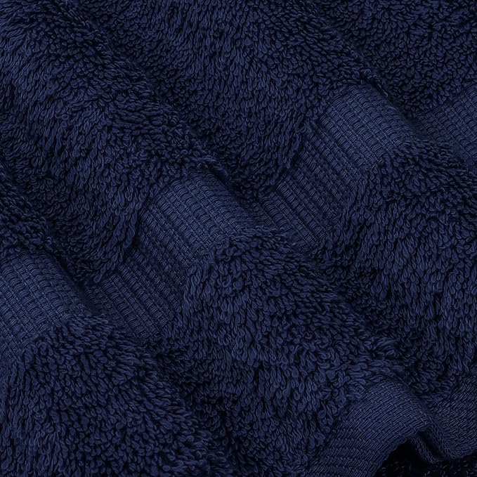 Chakir Turkish Linens Premium Cotton Absorbent Turkish Towels (Hand Towel - 4 Piece Navy Blue)