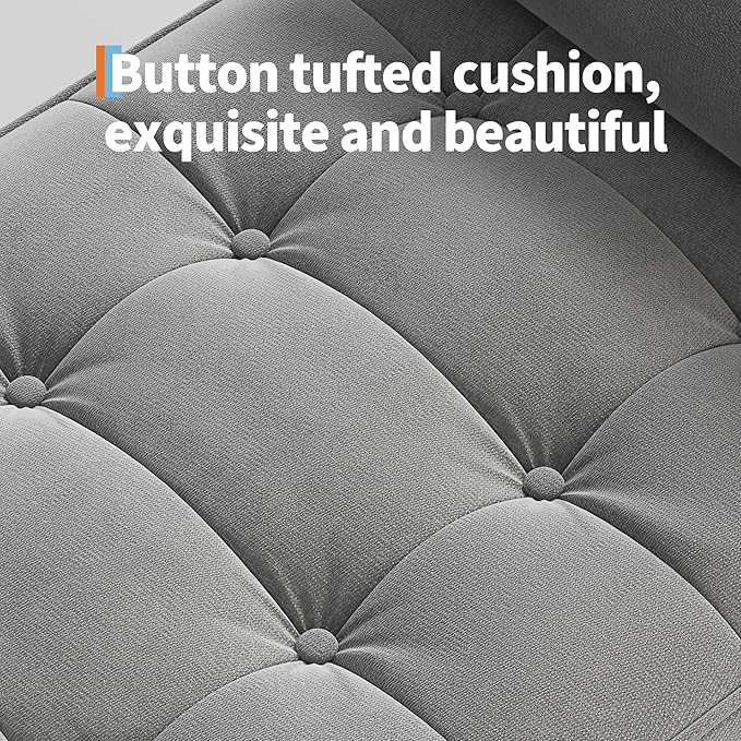 46.5" Storage Ottoman Bench ā Upholstered End-of-Bed Storage Chest with Rolled Armrests & Wood Legs, Entryway Shoe Bench and Footrest Seat for Hallway, Bedroom & Living Room& Walk-in Closet (Gray)