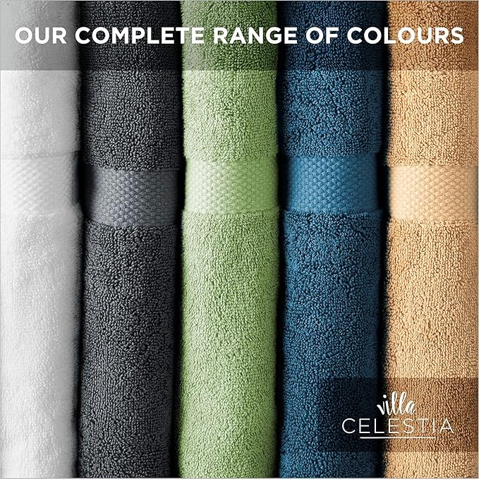 600 GSM 100% Cotton Bath Towels, White, Set of 2, Highly Absorbent, Plush, Soft, Quick Dry, 2 Pieces Combed Cotton Luxury Towels for Hotels, Spa, Salon, Bathroom, Dorm, Pack of 2