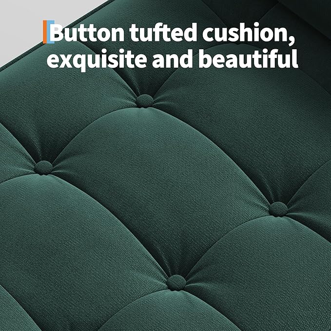 46.5" Storage Ottoman Bench ā Upholstered End-of-Bed Storage Chest with Rolled Armrests & Wood Legs, Entryway Shoe Bench and Footrest Seat for Hallway, Bedroom & Living Room & Walk-in Closet (Green)