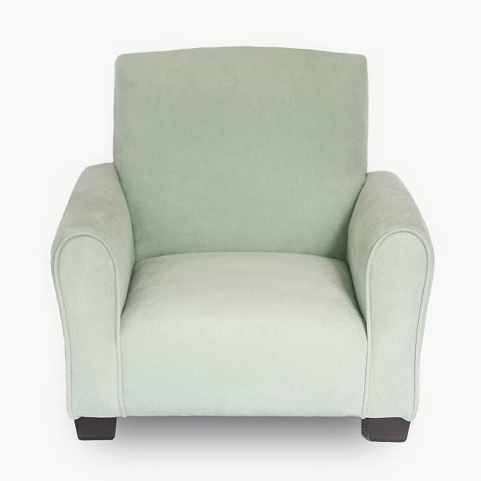 Kid Rocking Chair for Toddlers, Child Chair for Little Kids, Upholstered Toddler Armchair for Children, Comfy and Cute Little Kid Chairs (Legs, Seafoam Green)