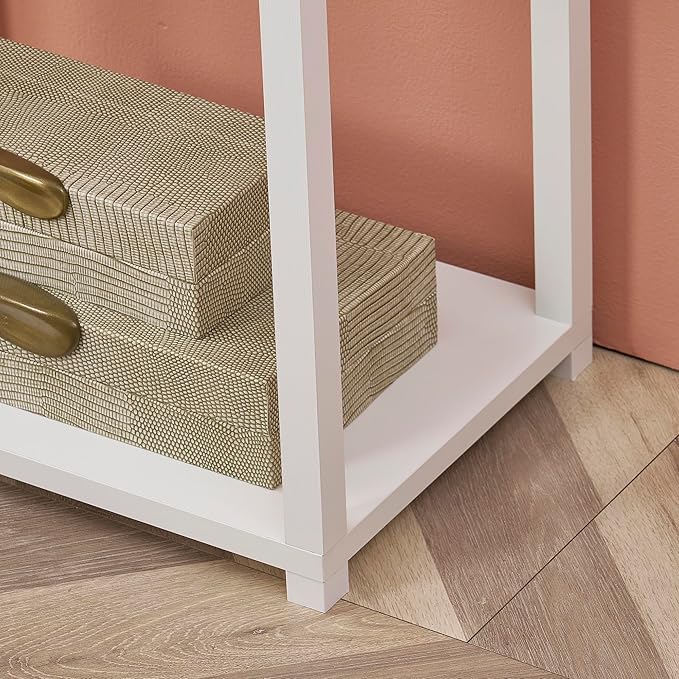 FENLO Nightstand with Charging Station, Small End Table with Charging, Side Table with Storage – Minimalist Nightstand for Bedroom or Small Spaces Flare